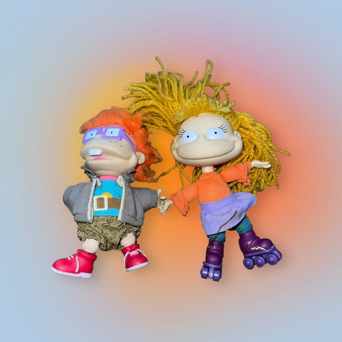 Rugrats Roller Skating Vintage Angelica Pickles Doll And Safari Chuckie 4