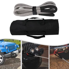 Long Towing Ropes w/ Soft Shackles Elasticity Recovery Rope Road Recovery Kit