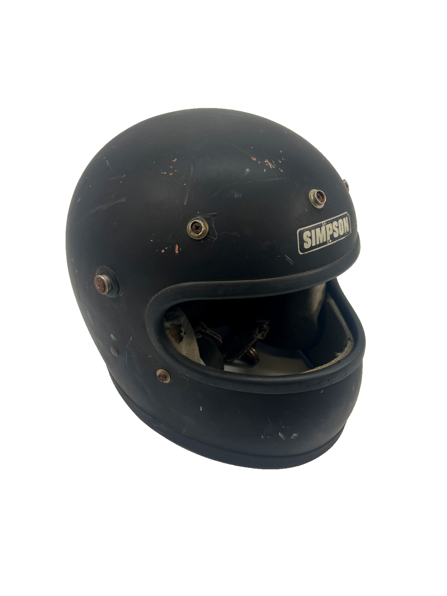 Simpson Vintage 1970's Full Face Helmet Black