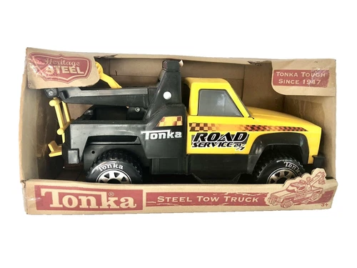 NIB 2015 Tonka Heritage Steel Tow Truck Road Service 24/7 Truck