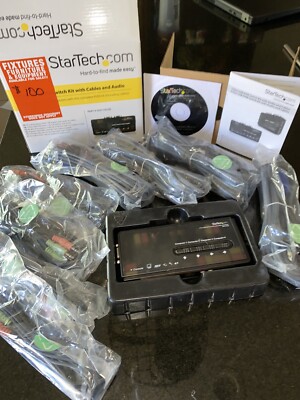 NEW StarTech 4 Port USB Micro KVM Switch with Audio SV411KUSB Cables Included