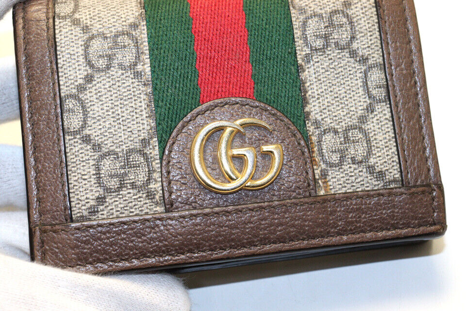 Gucci Ophidia GG Leather Bifold Wallet 0411xb0841… - image 15