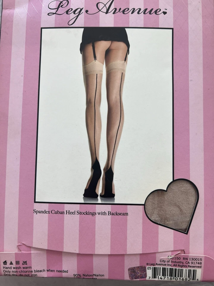 LOTE DE 2 - MEDIAS TACÓN CUBANO NUEVAS MODA COMPLETA ROJO/BEIGE + NEGRO/BEIGE OSFA Foto 4 de 4