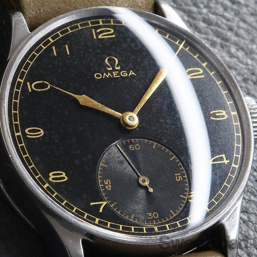 時計 vintage OMEGA 30mm caliber OMEGA Cal.30T1 Black Mirror 30mm caliber 1939-43 Manual