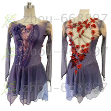 Figure Skating Dress Competition grey dyeing High quality washable colorfast
