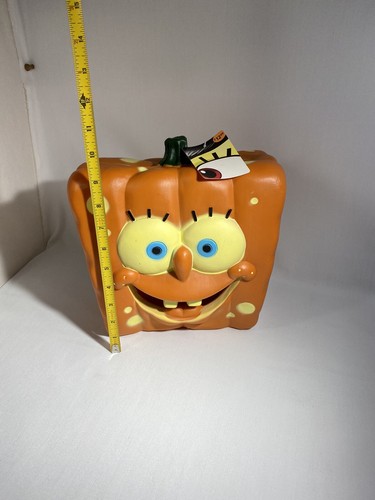 SpongeBob Square Pants HALLOWEEN Pumpkin Blow Mold Light Up 2010 New With Tags - Picture 10 of 12