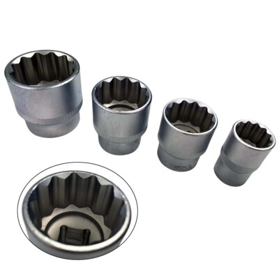 ASTA 1/2'' 12-Kant Steckschlüssel 8-38mm Vielzahn Bit Einsatz Stecknuss Nuss Kfz