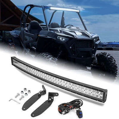 WEISEN 42'' 240W Curved LED Combo Light Bar ROOF Bracket Kit For Polaris General 