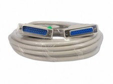 25 Foot DB25 25 Pin Serial Port Cable Male/Female RS232