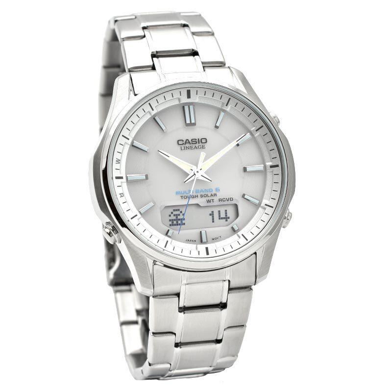 CASIO LINEAGE Tough Solar 腕時計 CASIO LINEAGE LCW-M100DE-7AJF Radio Solar Watch Silver White Dial