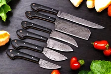 Handmade HAND FORGED DAMASCUS STEEL CHEF KNIFE Set Kitchen Knives