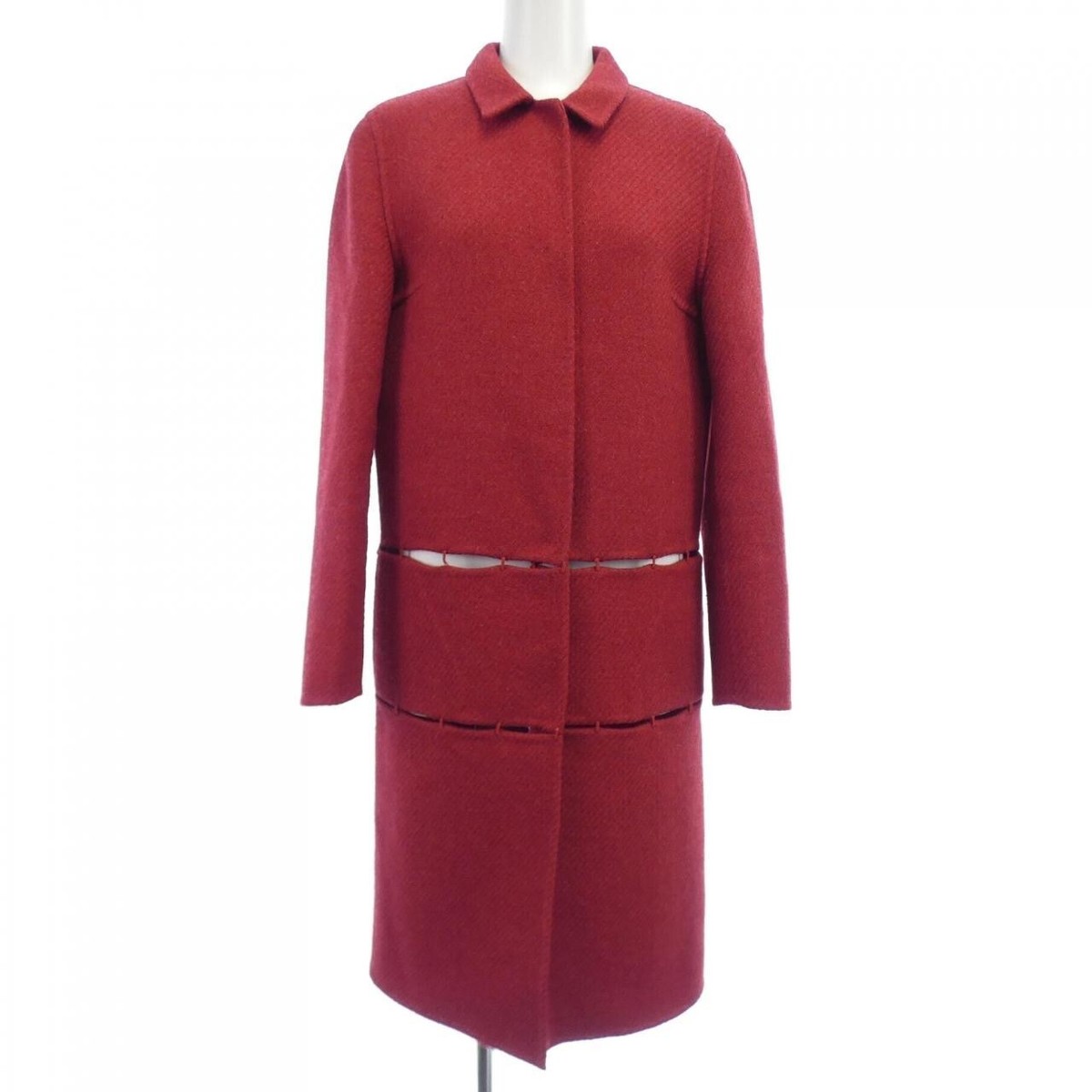 Vintage Archive Prada Fall 1998 Red Wool Suspended Panel Coat 40