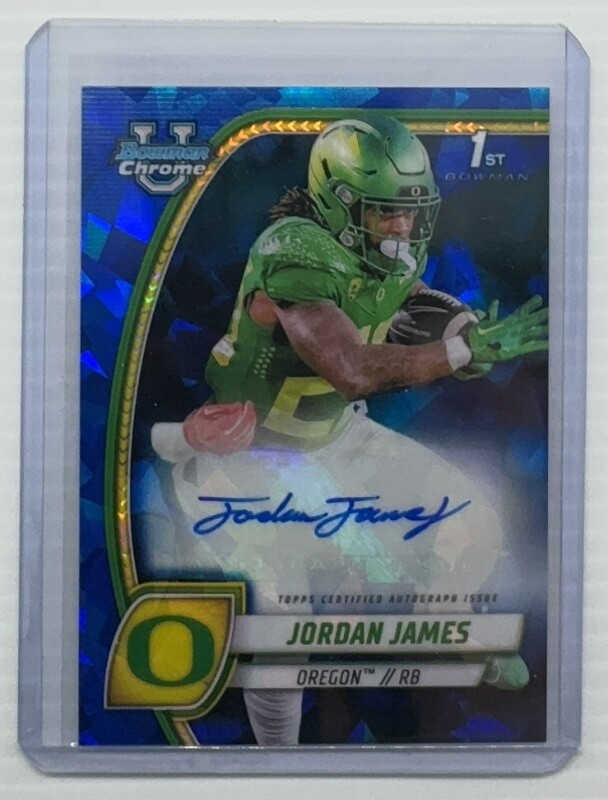 2024 Bowman Chrome U Sapphire Jordan James Prospect 1st Auto Autograph #PA-JJA