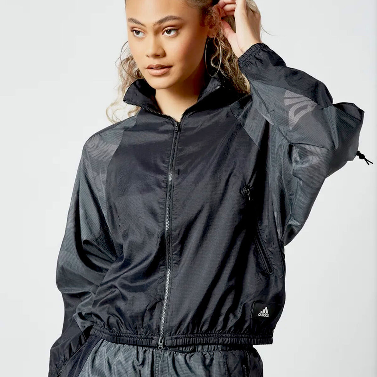 Adidas WIP Woven Women's Athletic Jacket Black Lightweight Adidas WIP Woven Women's Athletic Jacket Black Lightweight