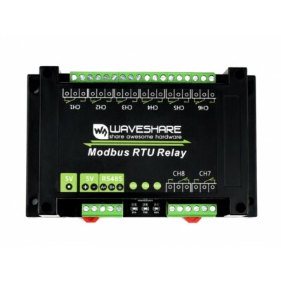 Waveshare Industrial Modbus RTU 8-ch Relay Module with RS485 Interface Multi