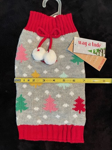 WAGATUDE DOG SWEATER CHRISTMAS TREES SMALL - 第 3/5 張圖片