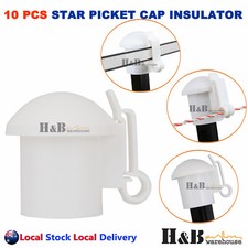 10 Pcs Cap Insulators Star Picket Insulator Electric Fence Post Poly Wire Tape