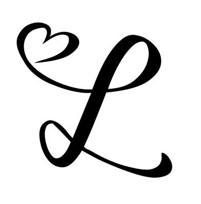 Heart Monogram Letter L Vinyl Decal Sticker For Home Cup Car Decor Choice