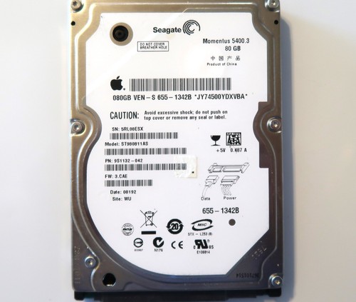 Seagate ST980811AS 9S1132-042 3.CAE (5RL0) WU China 80gb 2.5" Sata HDD 11/2007 - Picture 2 of 2