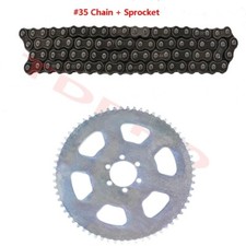 65 Tooth 37mm Sprocket  35 Chain 116 Links For Go Kart Electric Bike Scooter
