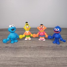 Vintage Sesame Street Characters Connect Count Figures Lot Of 4 Tycoon Preschool