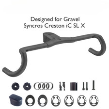 Manubrio integrato bici da strada in fibra di carbonio -6° completo di cablaggio interno