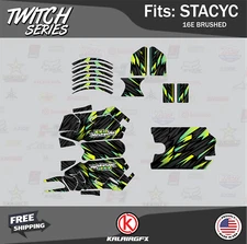 Graphics Kit for STACYC 16E Brushed Electric Bike Twitch-lime