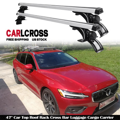 47'' Car Top Roof Rack Cross Bar Cargo Luggage Carrier For Volvo S40 S60 S80 V40