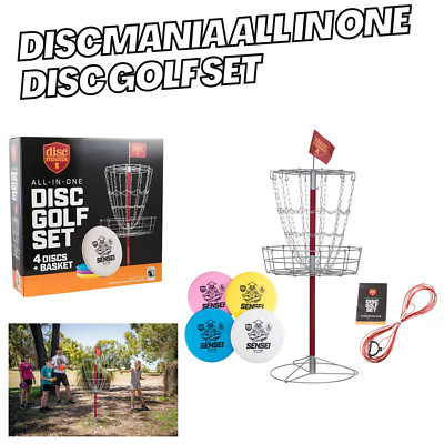 Discmania All in One Disc Golf Set Discgolf Lite Pro Basket 4 x Sensei Putter