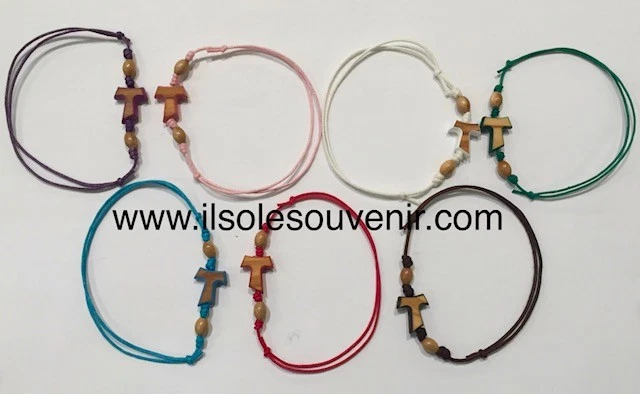 BRACCIALE REGOLABILE CON TAU CON BORDO COLORATO - Imagen 1 de 4