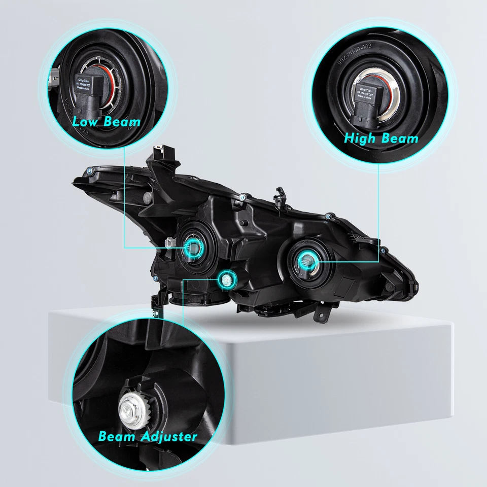 For 2013 2014 2015 Nissan Altima Sedan Chrome Headlights Amber Corner Lamps L+R - Image 3 of 4