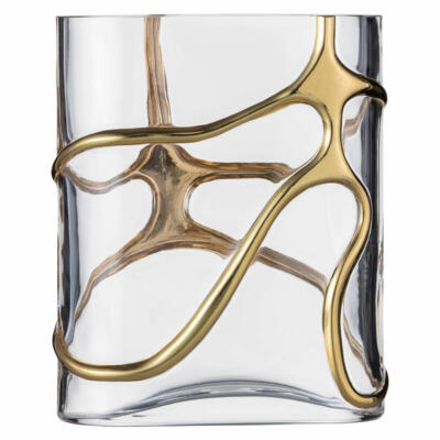 Eisch Vase Stargate Gold, Dekovase, Blumenvase, Kristallglas, Gold, 22.3 cm