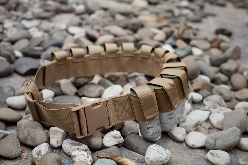 Ceinture Tactique Pour Munitions 40mm - Réglable, 12 Poches - Pour Airsoft, Paintball Ou Collection - Neuf, Style Militaire, Robuste !