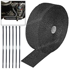 1200f 50ft 2 Black Basalt Manifold Header Exhaust Pipe Heat Wrap With Kits 1200f 50ft 2 Black Basalt Manifold Header Exhaust Pipe Heat Wrap With Kits