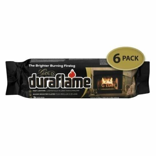 Duraflame Fire Logs 6 Pack 4.5lb Bright Burning 3 Hour Burn Time Fast