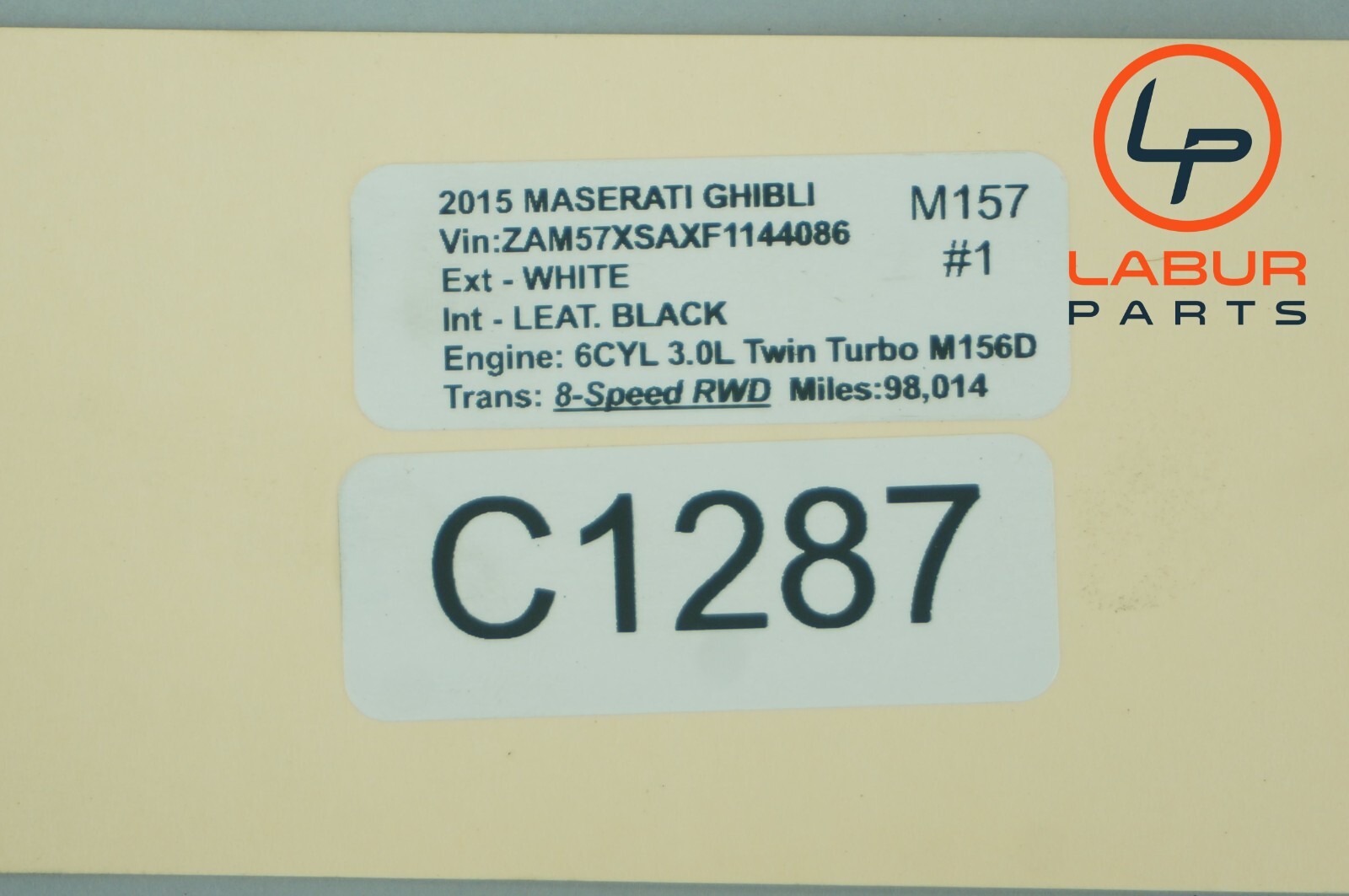 M157 14-17 Maserati Ghibli Engine Battery Fuse Relay Junction Block Box C1287