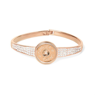 GINGER SNAPS  ROSE GOLD STONES GALORE BRACELET for Standard 20MM Snap SN95-79 