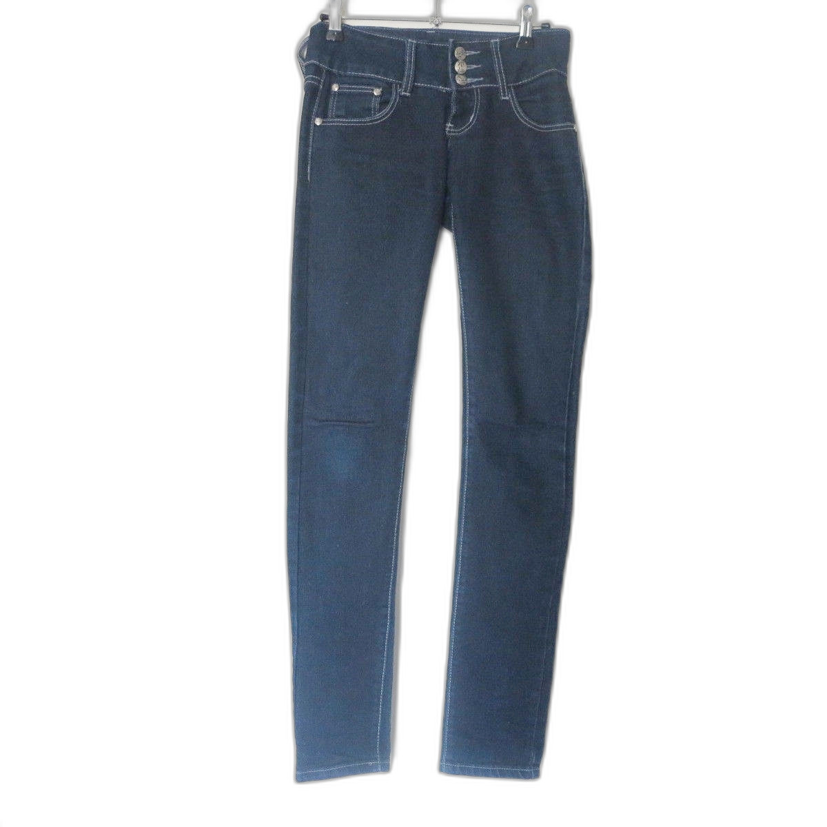 Camille Jeans Denim Hüftjeans Blau Skimmy Größe 34 / W25 L31 Damen Hose