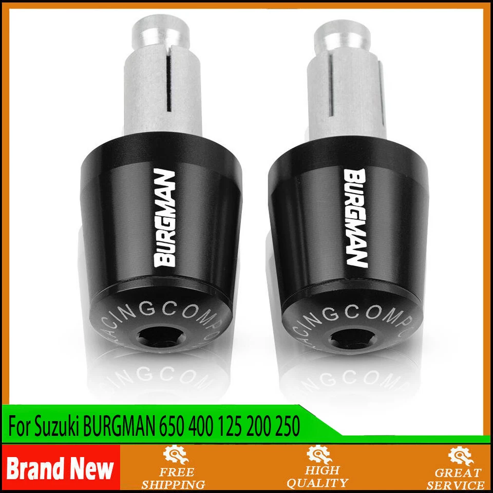 For Suzuki BURGMAN 650 400 125 200 250 Motorcycle CNC Handlebar Plug End Cap Foto 3 de 4