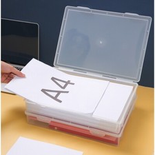 Plastic Certificate File Container Clear A4 Organizing Box Document Organizer