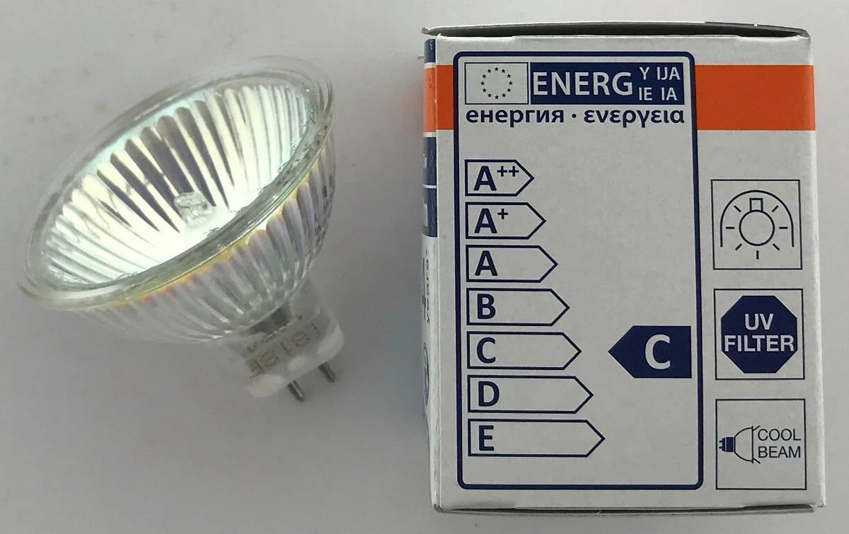 20 x Osram 12v 35W Dichroic MR16 GU5.3 Halogen Bulb 51MM M281 35 Watt 44865 WFL