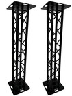 (2)Black DJ Lighting Aluminum Truss Light Dual 6.56ft Totem System 12"x12" Truss