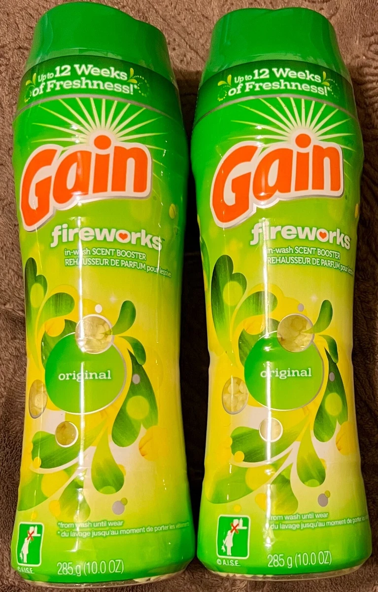 2 Bottles Gain Fireworks In Wash Scent Booster Original Scent 10 OZ Each