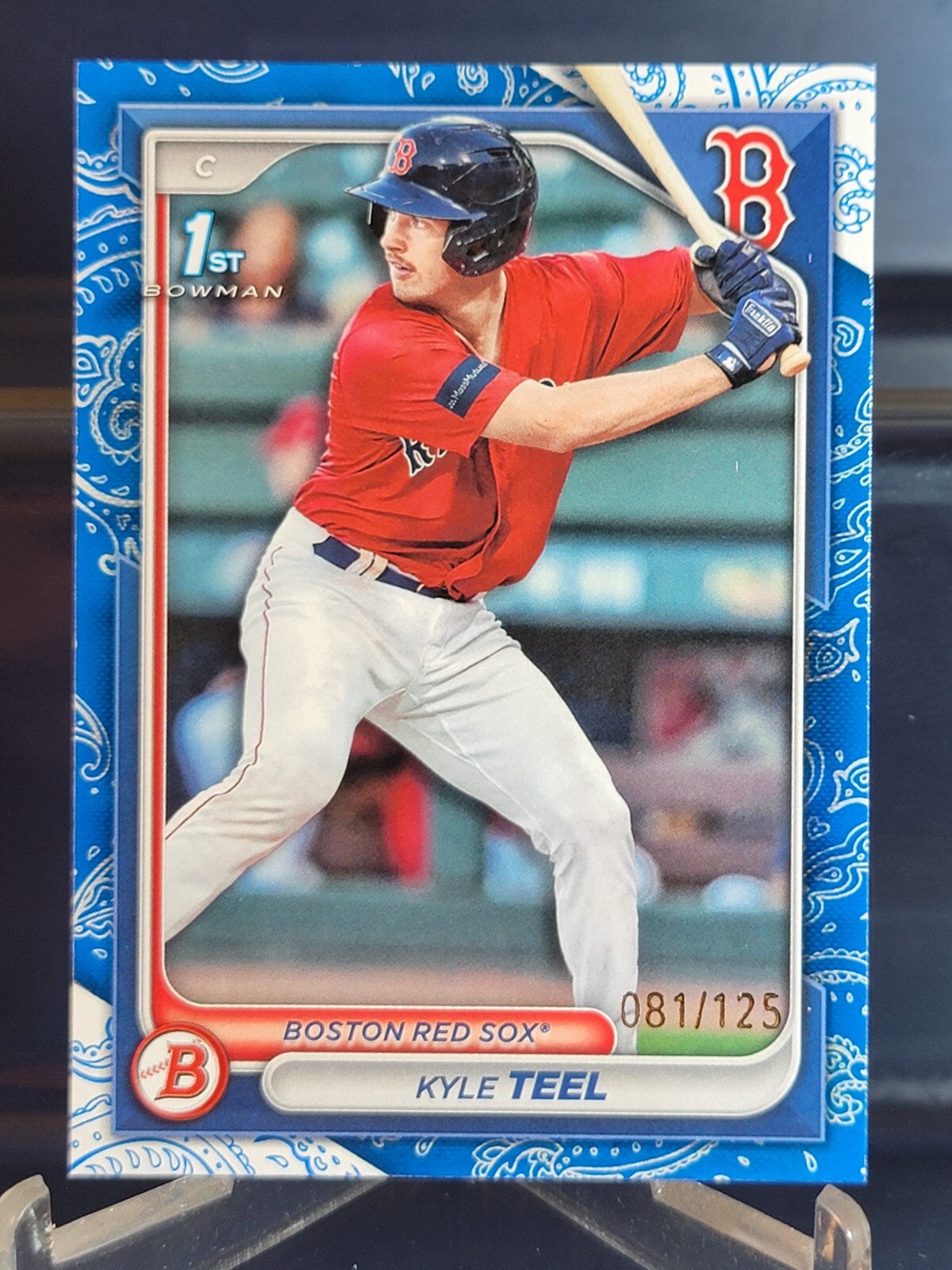 2024 Bowman #BP-48 KYLE TEEL 1st BLUE PATTERN Paper #081/125 Boston Red Sox
