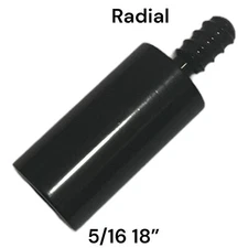 CA73 Radial shaft to 5/16x18 butt pool cue shaft adapter black  1.65 inches