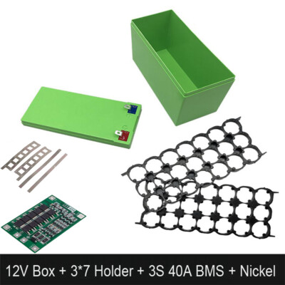 12V 3S 7P 40A BMS Lithium Ion Battery Pack DIY Case Holder for 18650 Power Wall