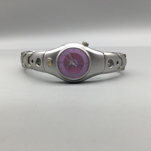Rip Curl Watch Women 21mm Pink Round Dial Silver Tone New Battery 5.75" - Picture 4 of 13
