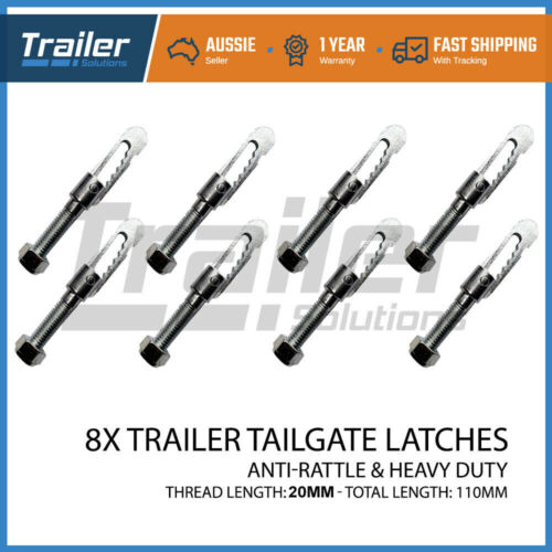 8x Small Anti Rattle Latch Luce Small BOLT ON Luse TRAILER TRUCK UTE TAILGATE - Picture 1 of 2