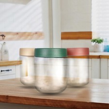 Overnight Oats Container Oatmeal Glass Jars With Lid And Spoon Mason Jars - 3PCS