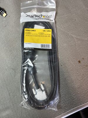 StarTech.com 10 foot DVI-D Link video Cables - Male to Male DVI-D 25 pin Male.